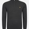 Lyle & Scott Truien Cotton merino quarter zip jumper - charcoal marl