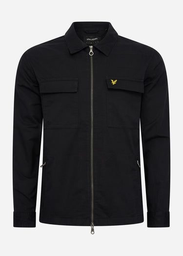 Lyle & Scott Overshirts Cotton twill overshirt - jet black