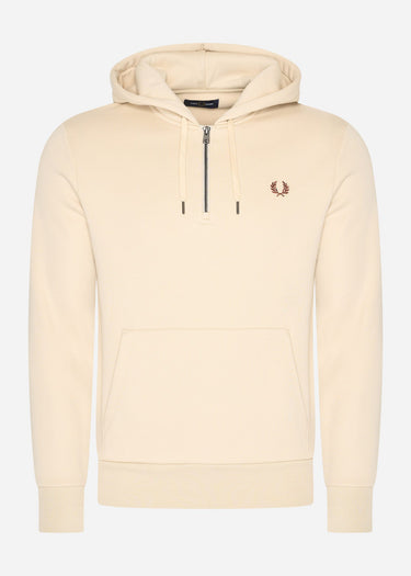Fred Perry Truien  Hooded fleece back sweatshirt - oatmeal