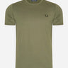 Fred Perry T-shirts Ringer t-shirt - laurel wreath green