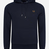 Fred Perry Hoodies Tipped hooded sweatshirt - navy dark caramel