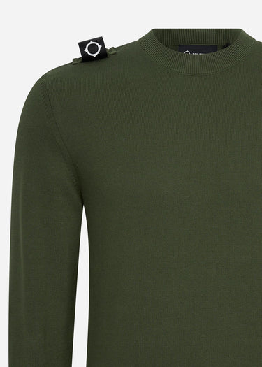 MA.Strum Truien  Crew neck knit - oil slick