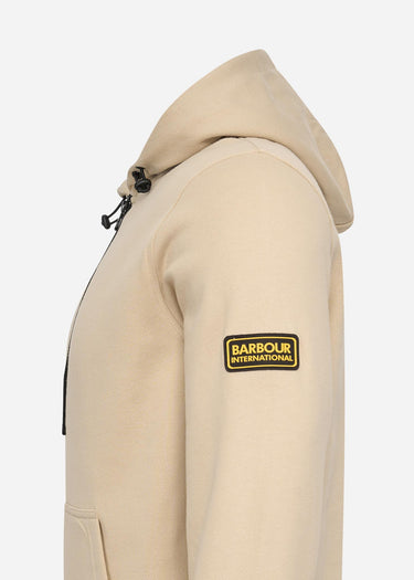 Barbour International Hoodies  Badge half zip hoodie - lt stone