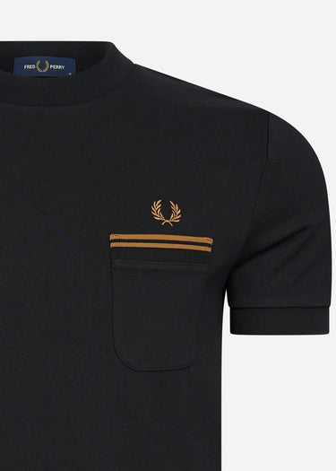 Fred Perry T-shirts Loopback jersey pocket t-shirt - black