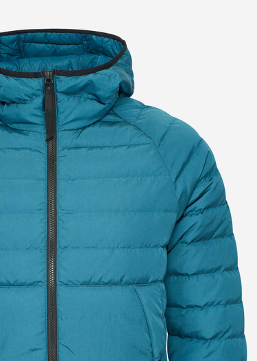 MA.Strum Jassen  Hooded down jacket - storm blue