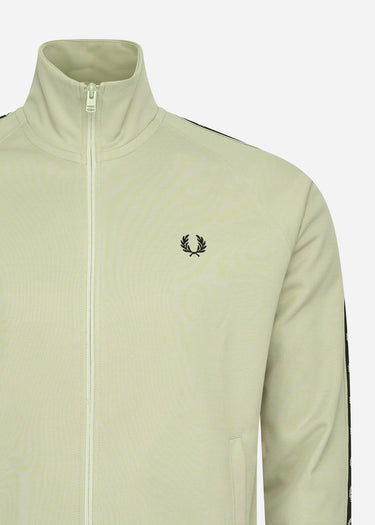 Fred Perry Vesten  Contrast tape track jacket - light oyster black