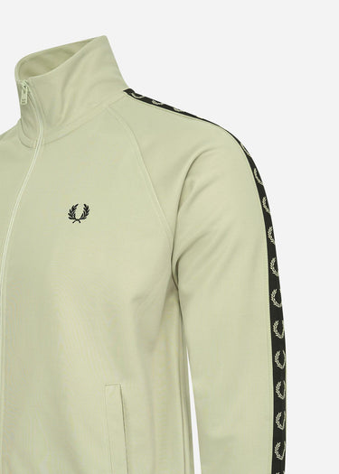 Fred Perry Vesten  Contrast tape track jacket - light oyster black