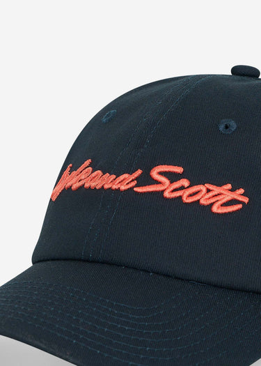 Lyle & Scott Petten  Script embroidery baseball cap - dark navy