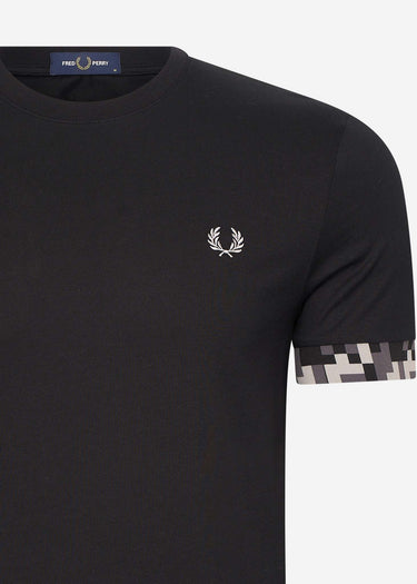 Fred Perry T-shirts Pixel cuff t-shirt - black