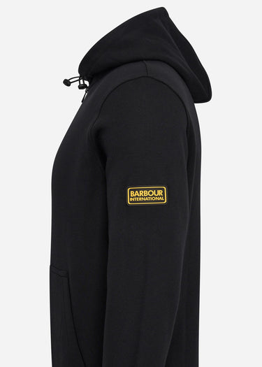 Barbour International Hoodies  Badge half zip hoodie - black