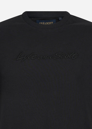 Lyle & Scott T-shirts Script embroidery t-shirt - jet black jet black