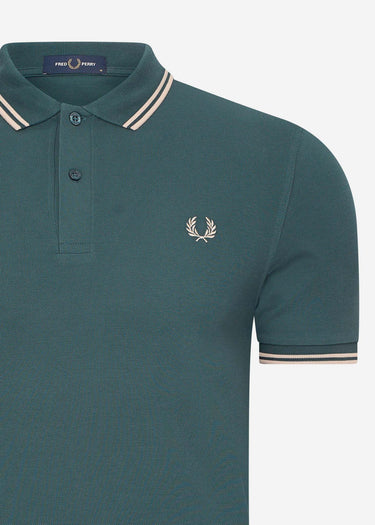 Fred Perry Polo's Twin tipped fred perry shirt - petrol blue
