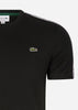 Lacoste T-shirts Contrast stripe t-shirt - black