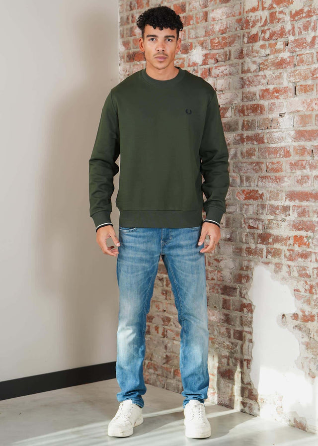 Fred Perry Pullover Crew neck sweatshirt - crtgrn snwt nvy