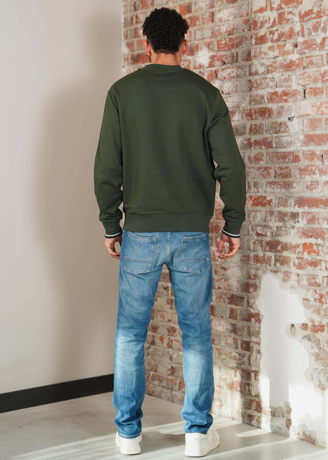 Fred Perry Pullover Crew neck sweatshirt - crtgrn snwt nvy