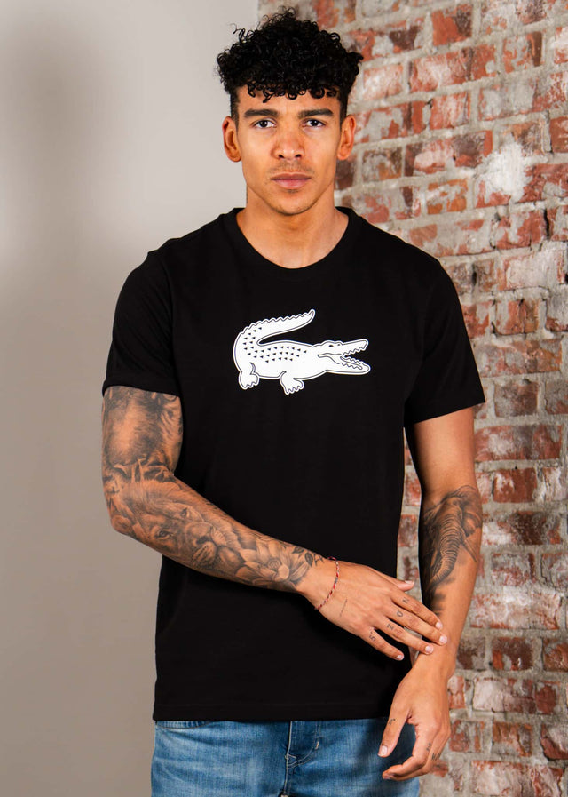 Lacoste T-Shirts Ultra dry sport t-shirt - black white