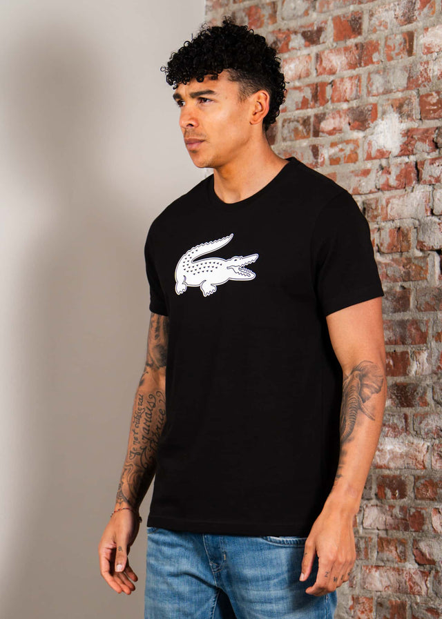 Lacoste T-Shirts Ultra dry sport t-shirt - black white