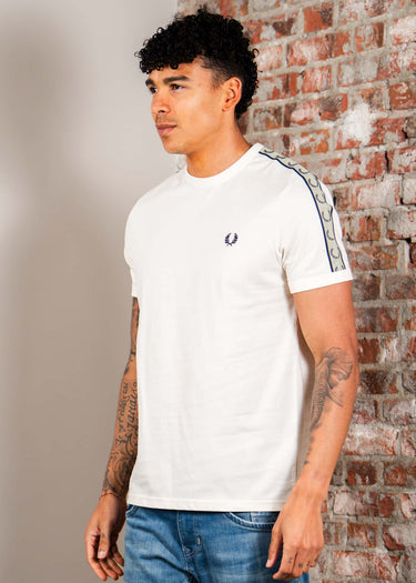Fred Perry T-shirts Contrast tape ringer t-shirt - ecru navy