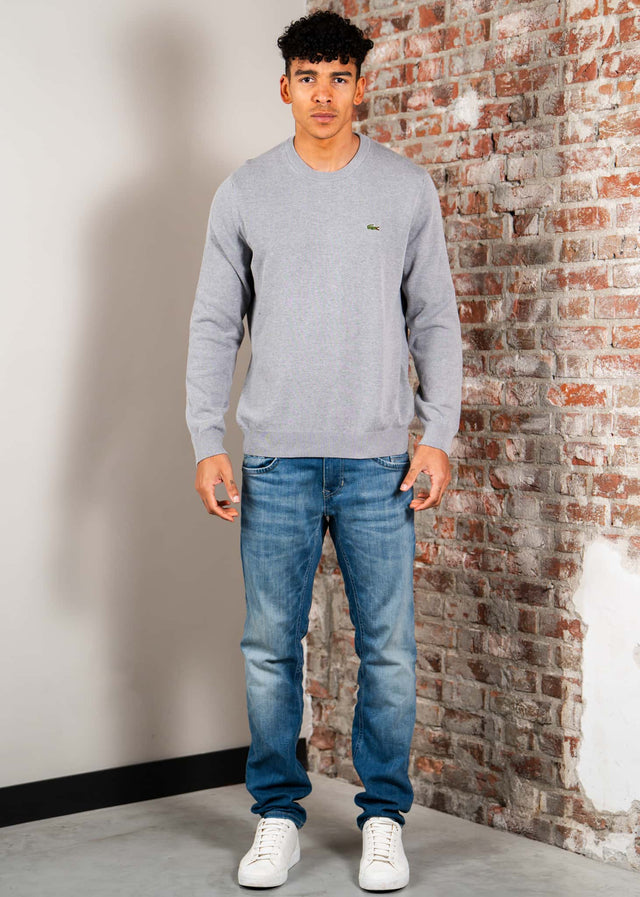 Lacoste Pullover Regular fit crew neck sweater - silver chine