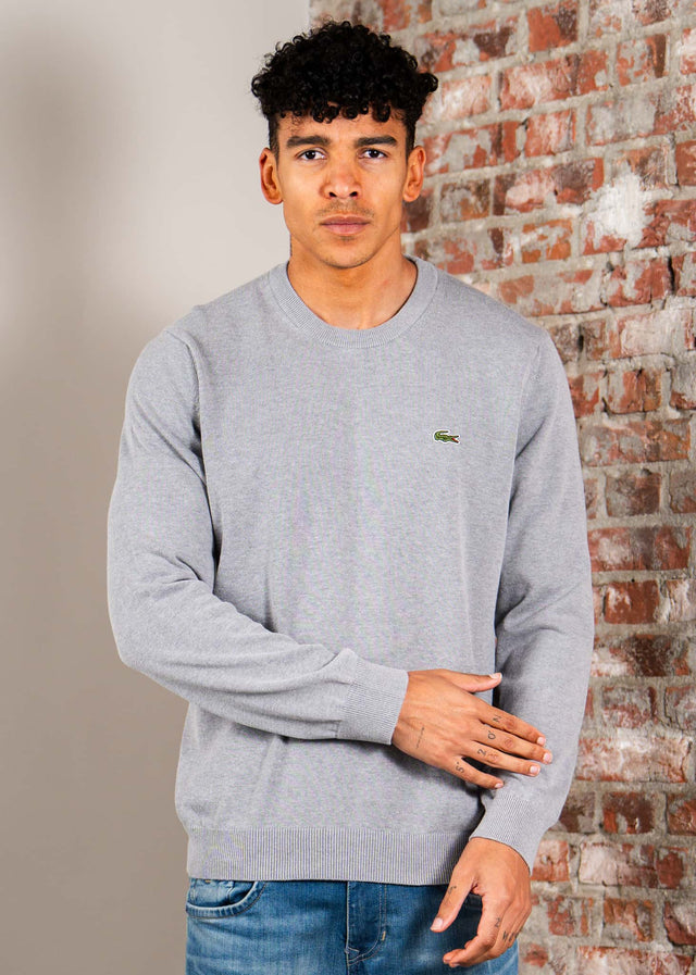 Lacoste Pullover Regular fit crew neck sweater - silver chine