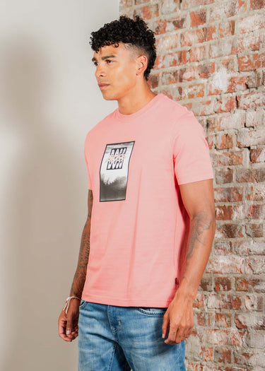 Hugo Boss T-shirts Te dj - light pastel red