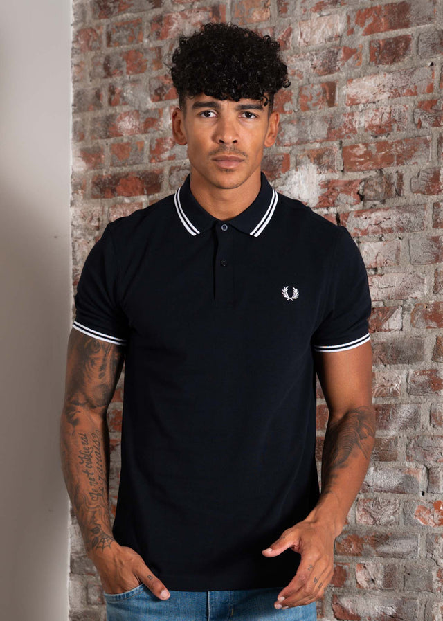 Fred Perry Poloshirts Twin tipped Fred Perry shirt - navy white