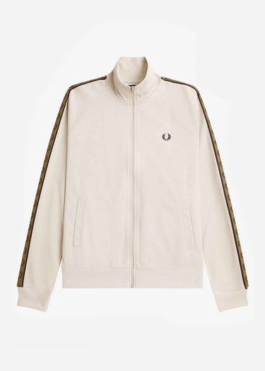 Fred Perry Vesten Contrast tape track jacket - oatmeal shaded stone