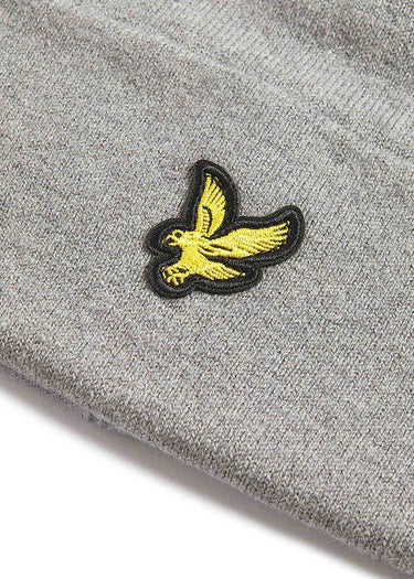Lyle & Scott Mutsen Cotton merino beanie - mid grey marl