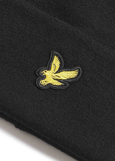 Lyle & Scott Mutsen Cotton merino beanie - jet black