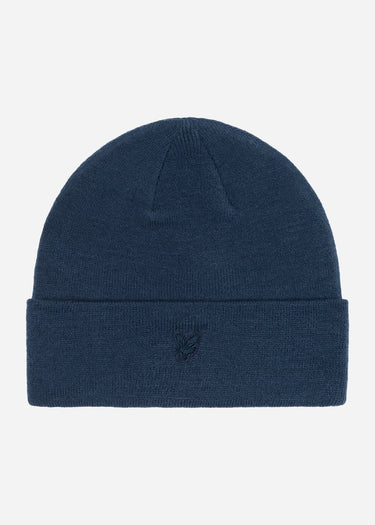 Lyle & Scott Mutsen  Tonal eagle beanie - dark navy