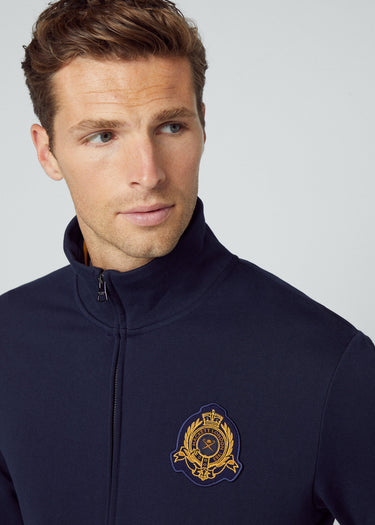 Hackett London Vesten Heritage tipped full zip - navy