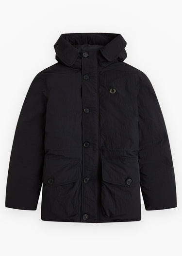 Fred Perry Jacken Padded patch pocket parka - black