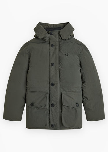 Fred Perry Jacken Padded patch pocket parka - field green