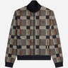 Fred Perry Vesten Glitch tartan track jacket - field green