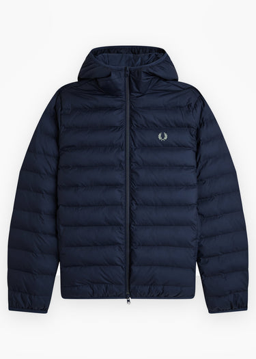 Fred Perry Jacken Hooded insulated jacket - dark airforce