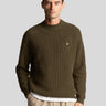 Lyle & Scott Truien Shaker stitch mock neck - olive