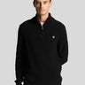 Lyle & Scott Truien Ribbed quarter zip jumper - jet black