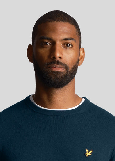 Lyle & Scott Truien Cotton merino crew jumper - apres navy