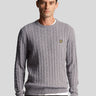 Lyle & Scott Truien Cable jumper - mid grey marl