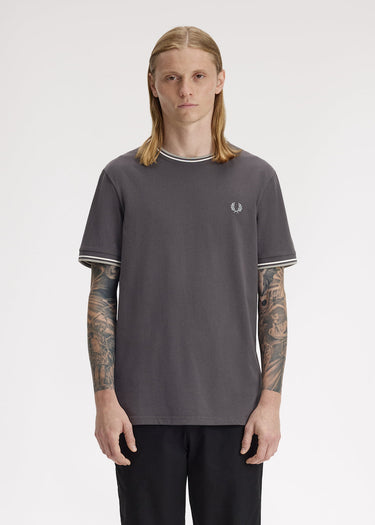 Fred Perry T-shirts Twin tipped t-shirt - anchor grey ecru seagrass