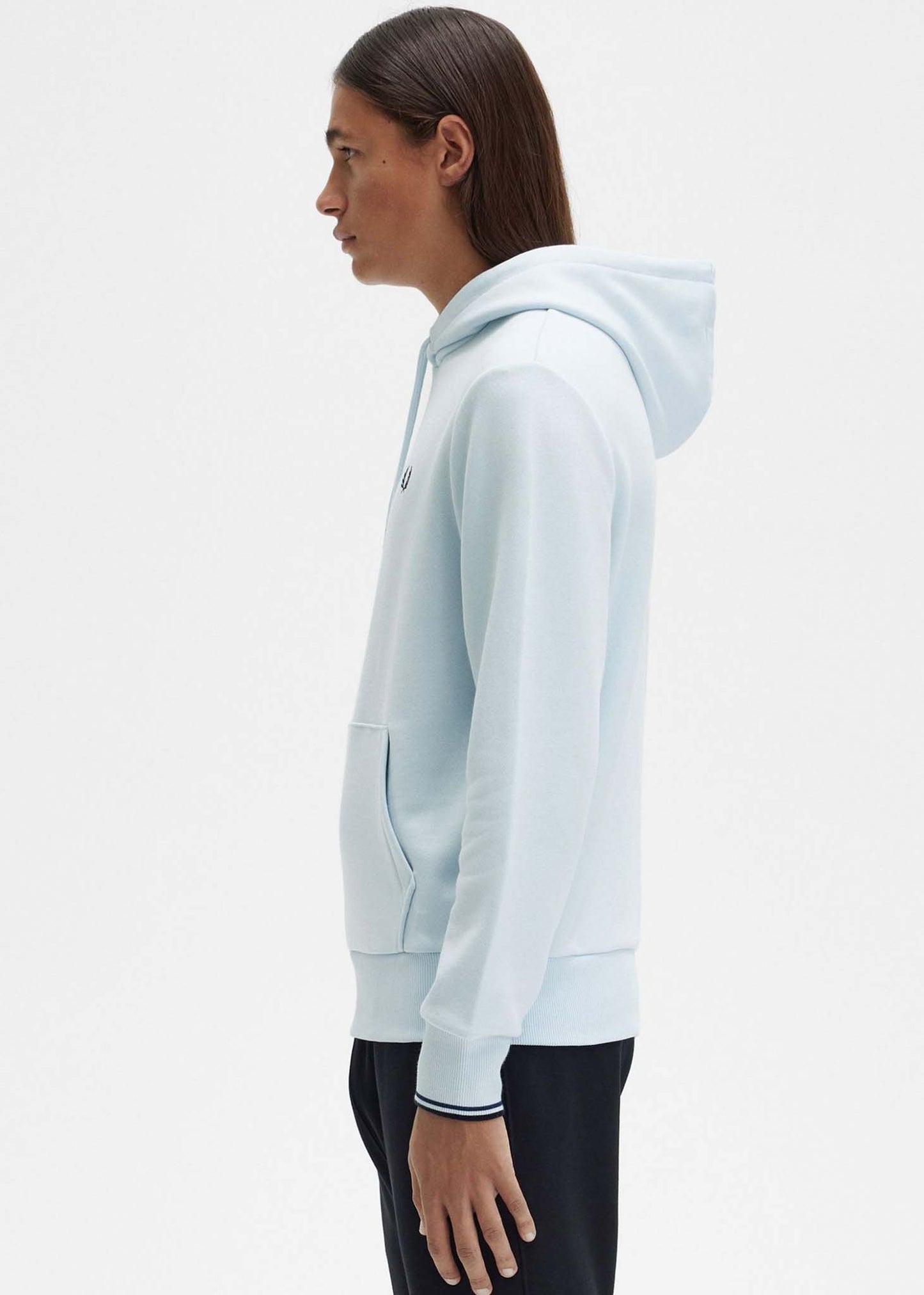 Fred Perry Hoodies Tipped hooded sweatshirt - light ice