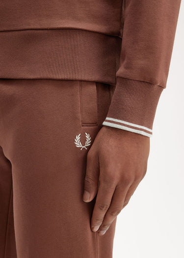Fred Perry Truien Half zip sweatshirt - whisky brown porridge marl