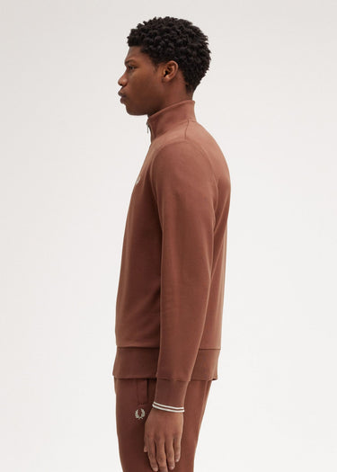 Fred Perry Truien  Half zip sweatshirt - whisky brown porridge marl