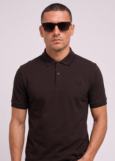 Fred Perry Polo's Twin tipped polo - rich brown black