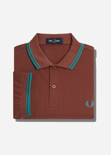 Fred Perry Polo's Twin tipped fred perry shirt - whisky brown deep mint