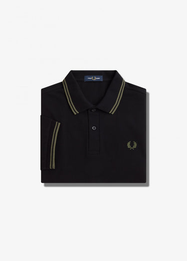 Fred Perry Polo's Twin tipped fred perry shirt - black field green