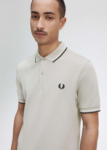 Fred Perry Polo's Twin tipped fred perry shirt - limestone ecru black