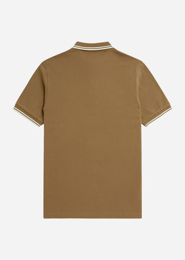 Fred Perry Polo's Twin tipped Fred Perry shirt - shaded stone snow white ecru