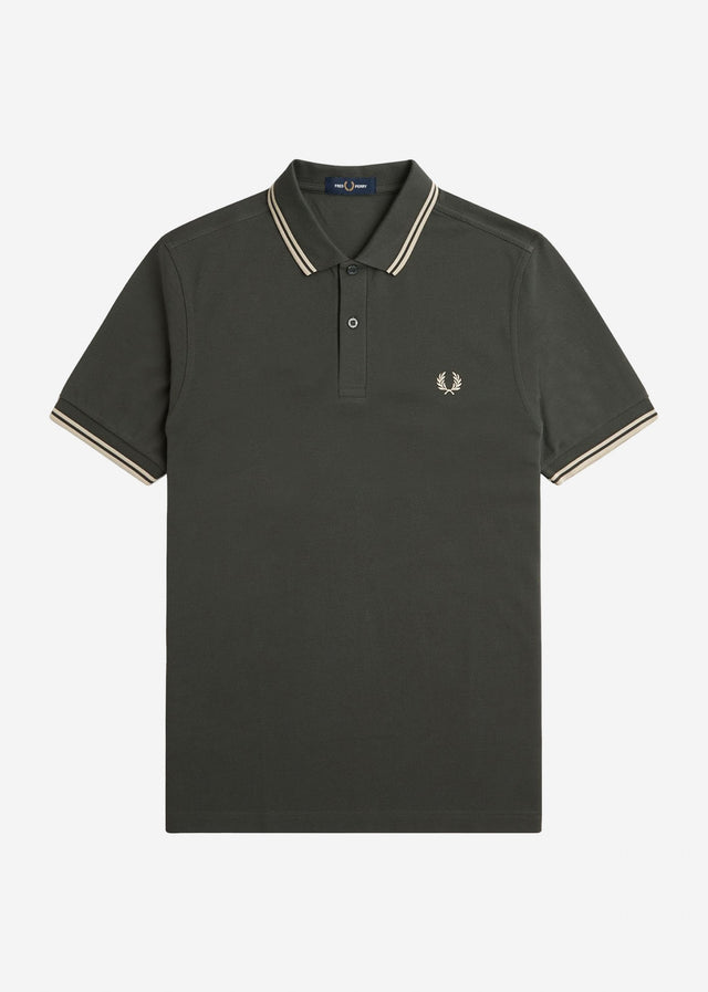 Fred Perry Poloshirts Twin tipped fred perry shirt - field green oatmeal