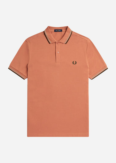 Fred Perry Polo's Twin tipped Fred Perry shirt - light rust warm green